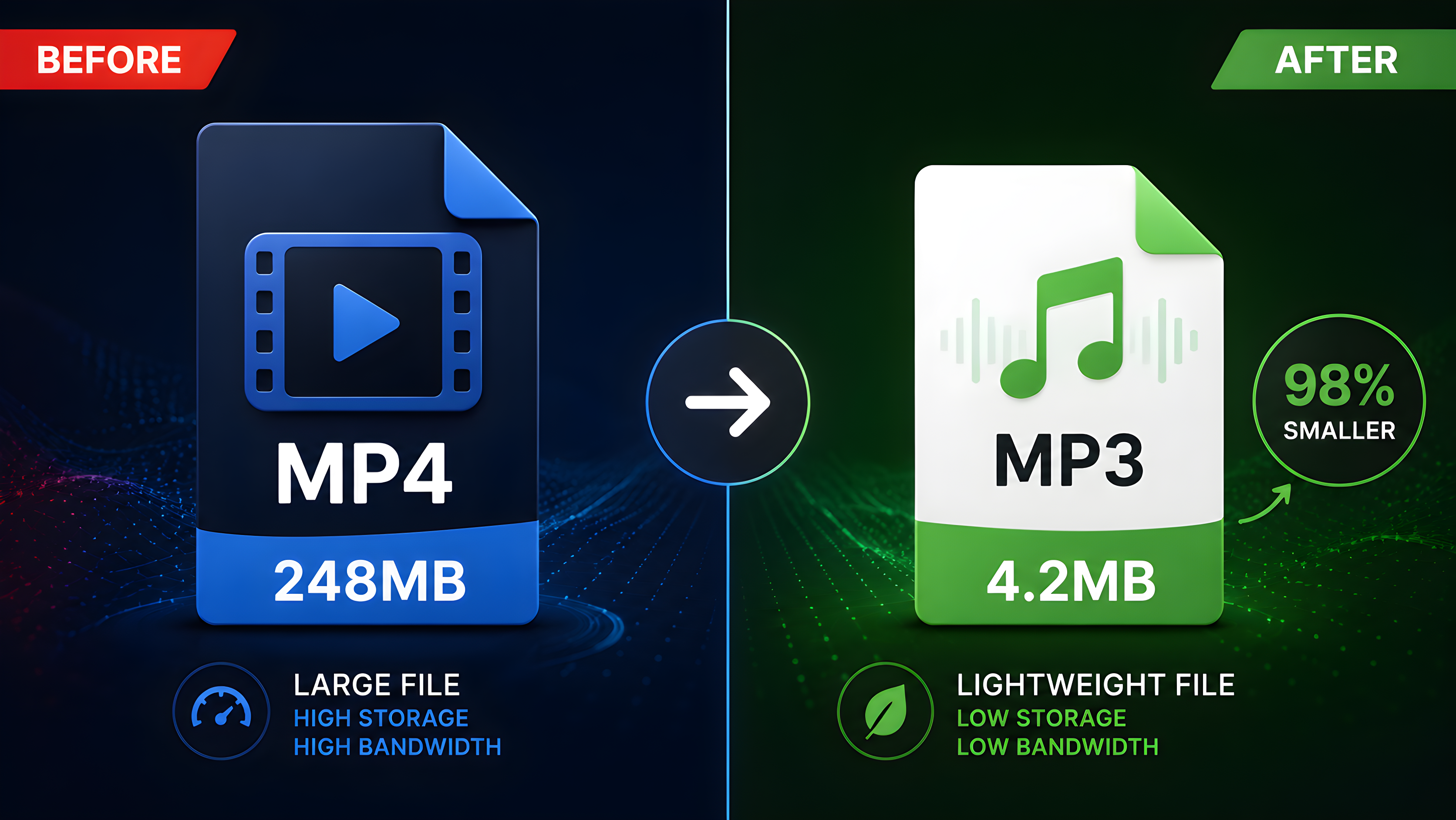 Format conversion before and after